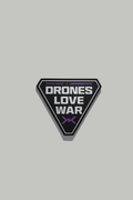 PVC black drone patch with drones love war collection by Kaplaux