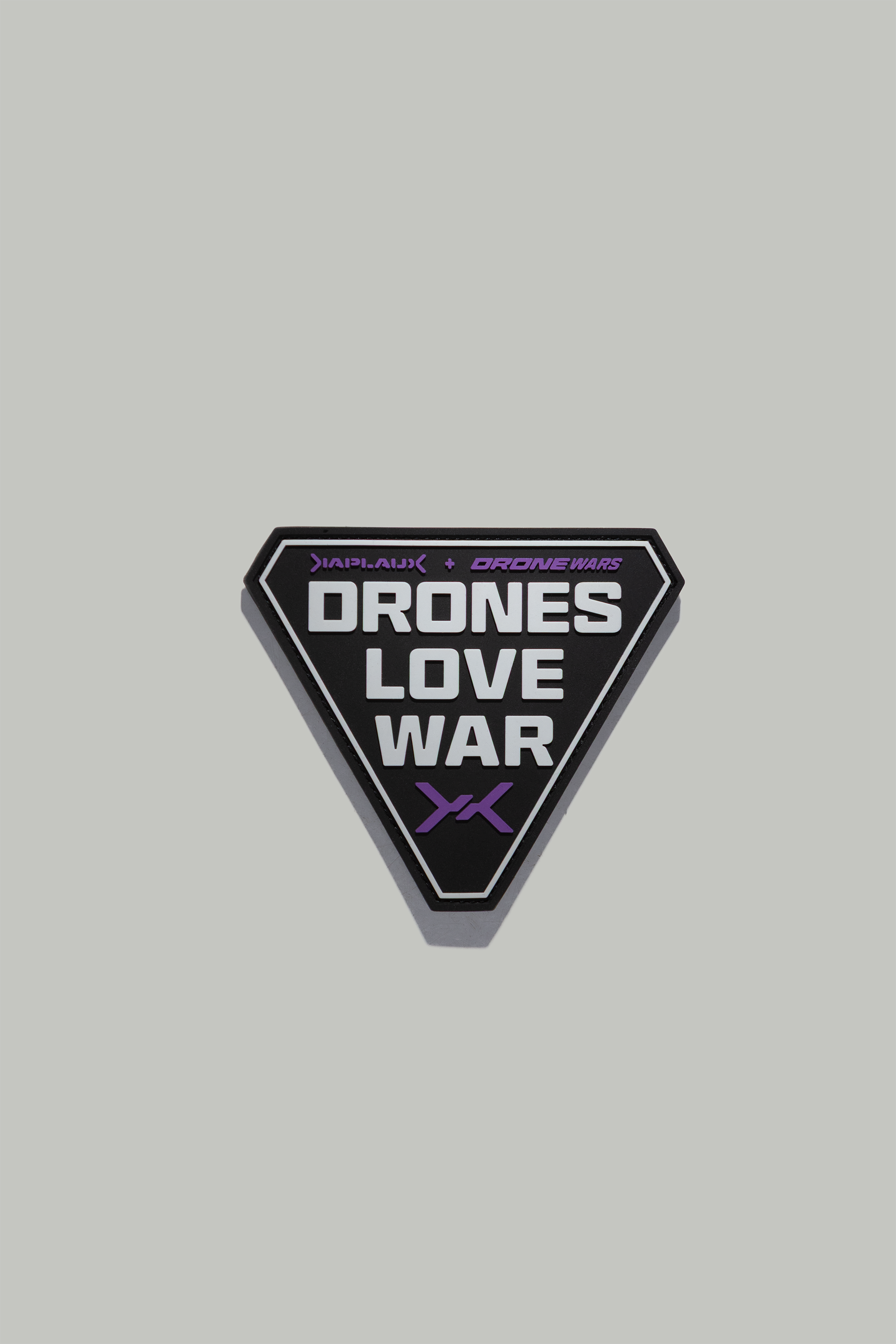 PVC black drone patch with drones love war collection by Kaplaux